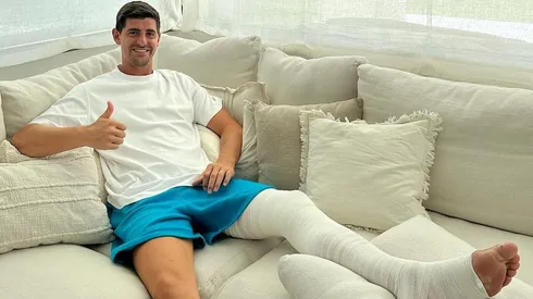 Thibout Courtois envía mensaje luego de su lesión de rodilla en los entrenamientos de Real Madrid.