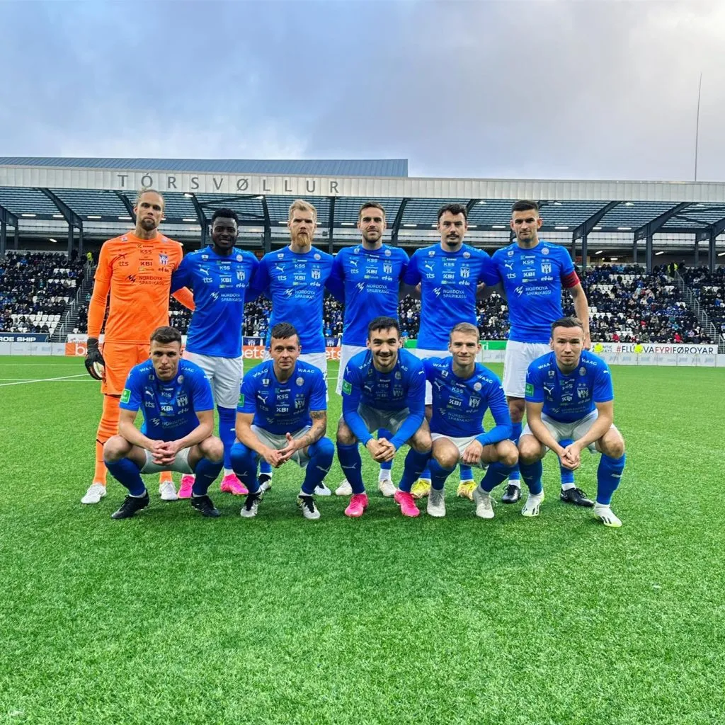 Kí Klaksvik ha causado furor en la presente edición de la UEFA Champions League. El club viene de un pueblo de no más de 5 mil habitantes. Foto: Comunicaciones Kí Klaksvik.