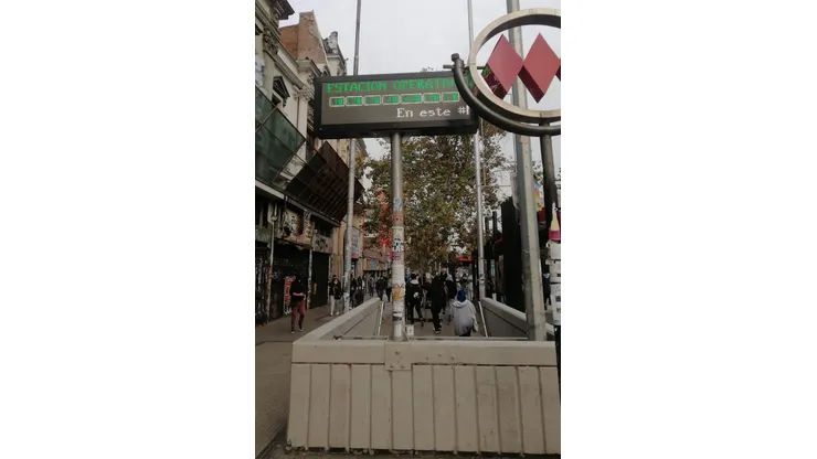 Estaciones de Metro cerradas.