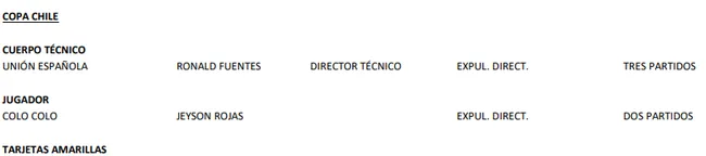 Captura informe de resoluciones del Tribunal de Disciplina.