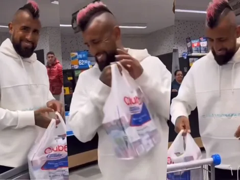 A lo Messi en Miami: Arturo Vidal la rompe en supermercado de Curitiba
