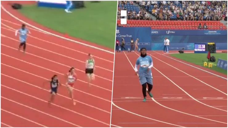 La corredora de Somalia llegó cuando la siguiente carrera ya estaba preparándose