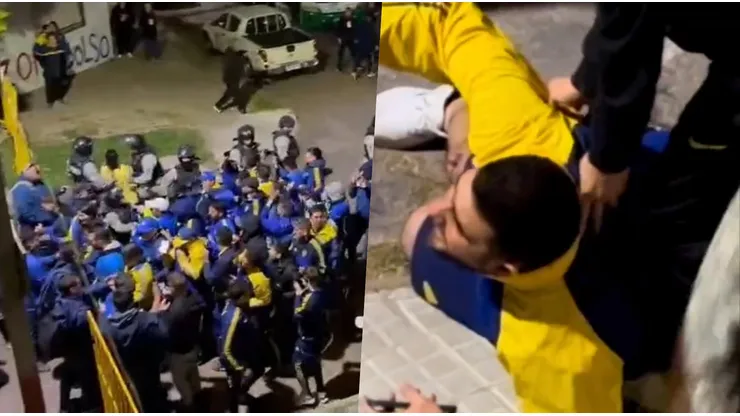 El ingreso de los hinchas de Boca al Estadio Gran Parque Central fue un caos.