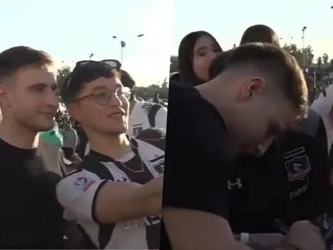 Bruno Barticciotto llega como rockstar al Monumental firmando camisetas