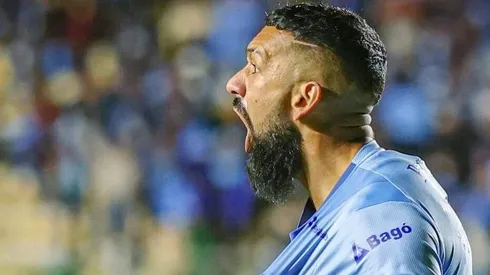 La celebración del chileno en Copa Libertadores.