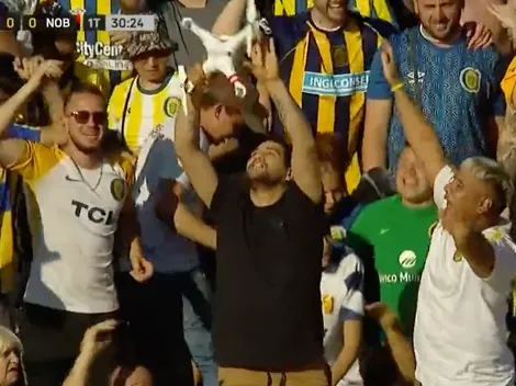 Trofeo: hinchas de Central exhiben y destrozan dron de Newell's