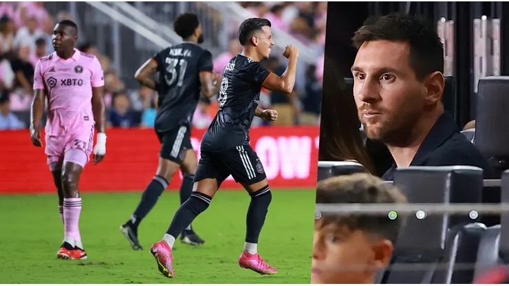 Messi vio desde la tribuna la derrota del Inter Miami.