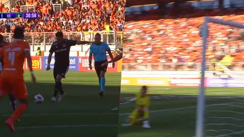 Palacios la mandó la ángulo para el 1-0 de Colo Colo.