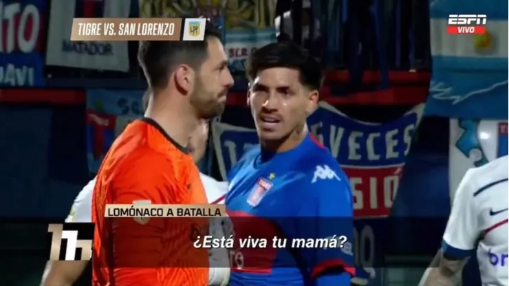 Kevin Lomónaco tuvo una peculiar manera de recriminarle un tapadón a Augusto Batalla.