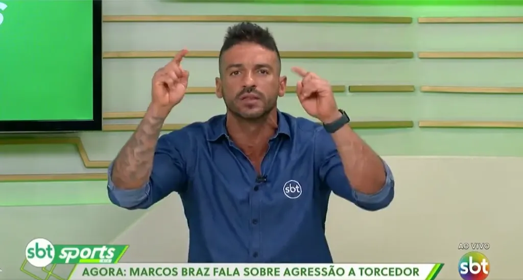 Vené Casagrande en pleno descargo. (Captura SBT Rio).