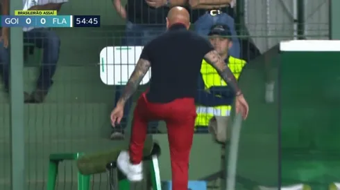 El momento de furia del entrenador de Flamengo.