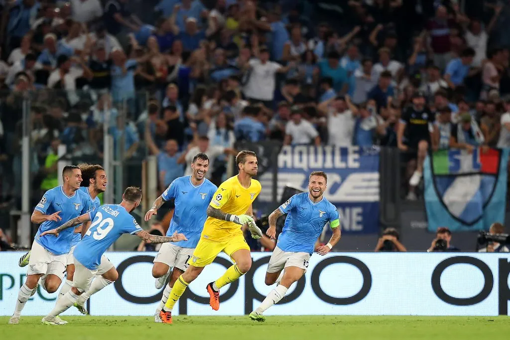 Ivan Provedel desató un festejo de locura en el Olímpico de Roma. (Paolo Bruno/Getty Images).