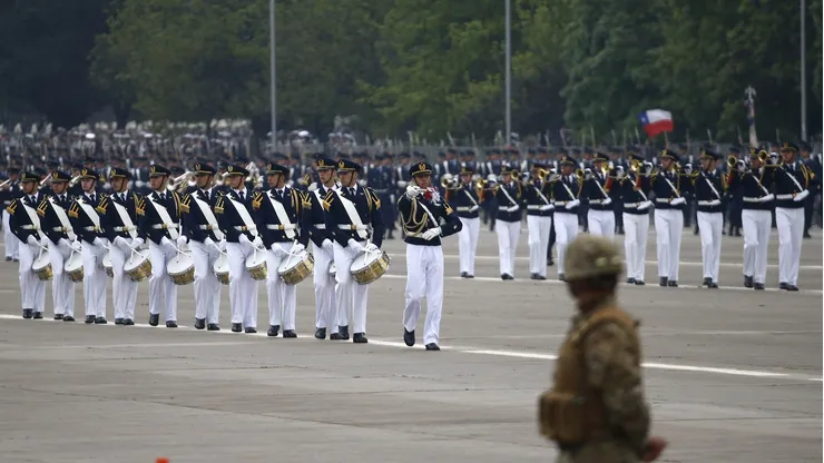 Santiago, 19 de septiembre de 2023. Se realiza la Parada Militar 2023 en la elipse del Parque O'Higgins.