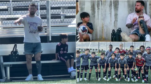 Lionel Messi aprovecha su tiempo libre para acompañar a su hijo en Inter Miami.