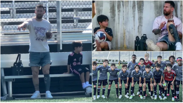 Lionel Messi aprovecha su tiempo libre para acompañar a su hijo en Inter Miami.