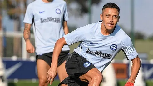 Alexis volvió con todo a los entrenamientos del Inter