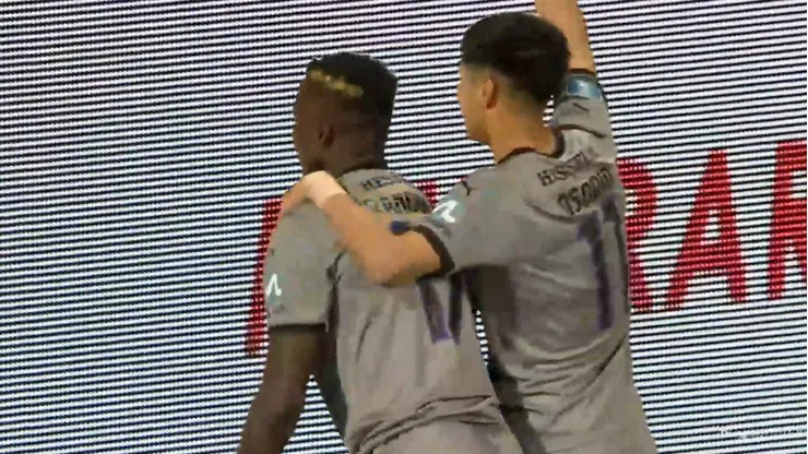 Darío Osorio vio minutos en el clásico del Midtjylland, que igualó ante el Viborg.