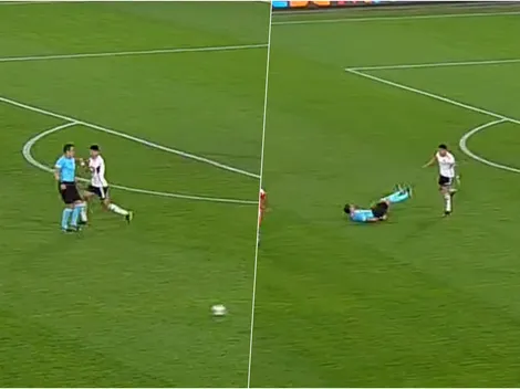 El choque de Pavez que derribó al árbitro Juan Sepúlveda