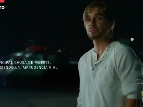 El detrás de cámara del del comercial contra accidentes con Guido Vecchiola