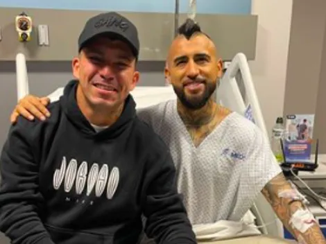 El tierno mensaje de Medel a Vidal tras visitarlo en el hospital