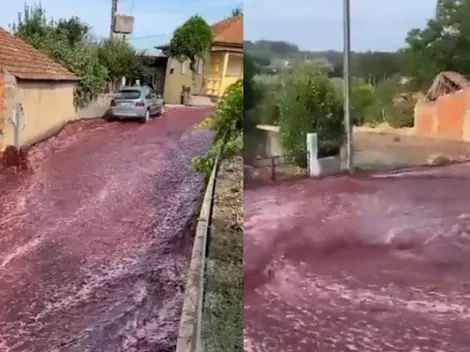 ¿Cómo se produjo el río de vino que atravesó una ciudad de Portugal?