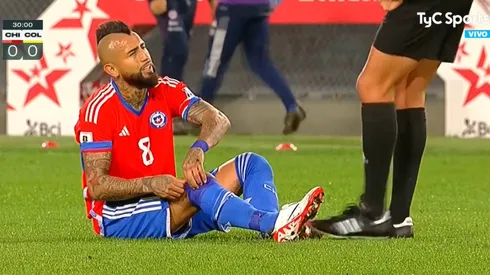 Vidal preocupó por largos cinco minutos en la Roja contra Colombia.