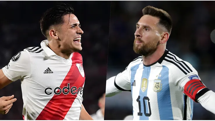 Messi presenció el debut de Solari en la Sub 23 de Argentina.