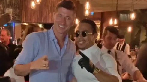 Lewandowski ha comido en un par de ocasiones en el restaurant de Salt Bae.