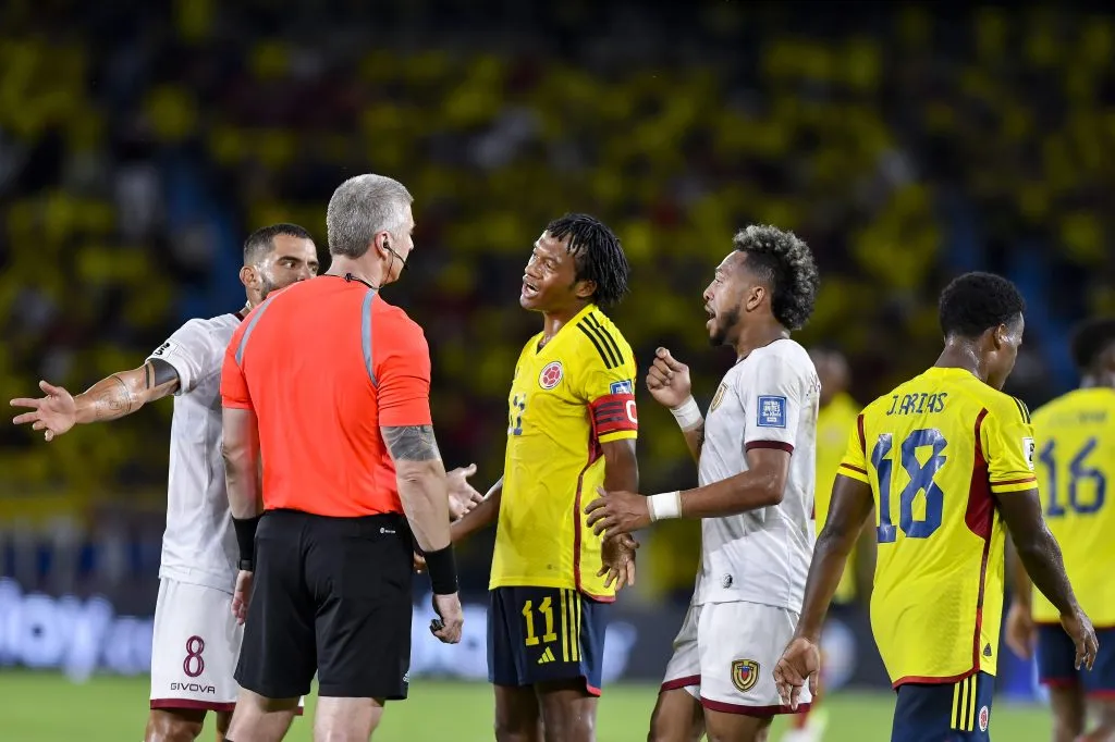 Cuadrado terminó con complicaciones físicas ante Venezuela. Foto: Gabriel Aponte/Getty Images