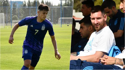 Messi asistió al amistoso de la Sub 23: Solari fue titular