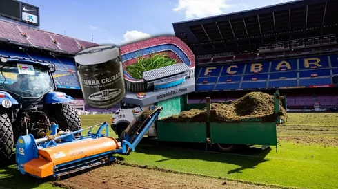 Barcelona puso a la venta pasto del antiguo Camp Nou.