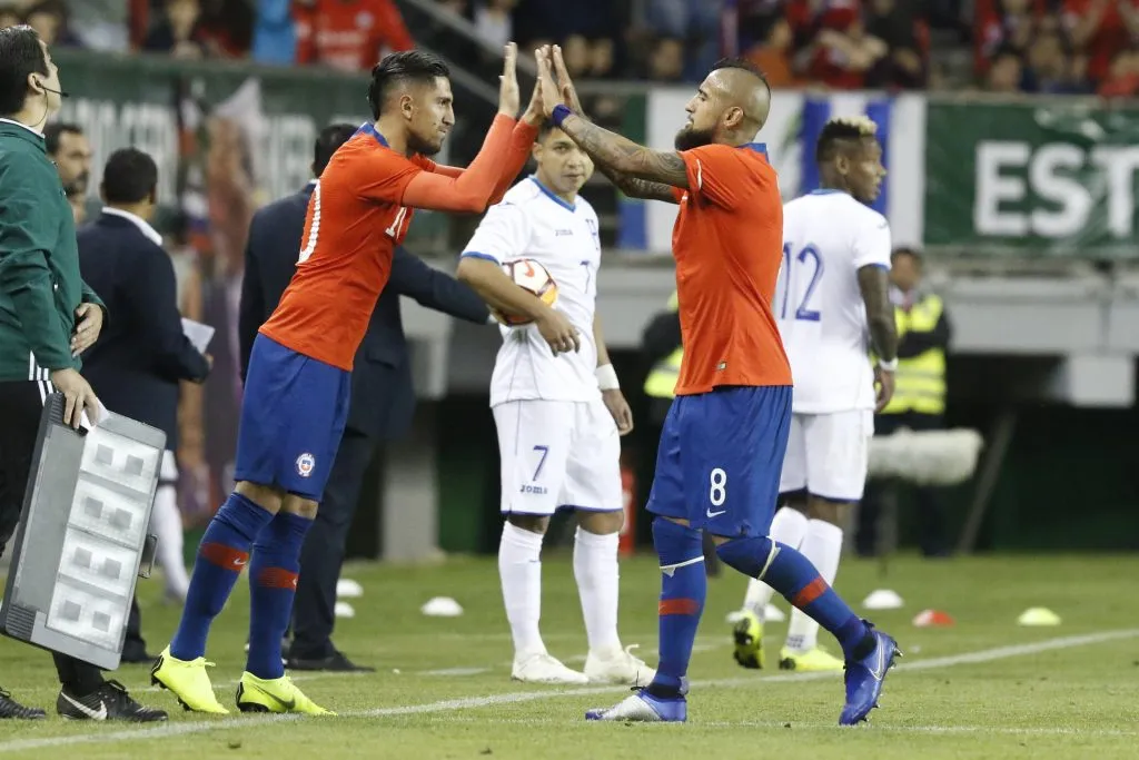 Diego Valdés tomará la responsabilidad de reemplazar a Arturo Vidal en el debut de la selección chilena en Uruguay. | Foto: Photosport. 