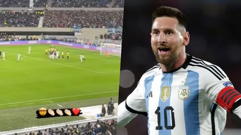 El Pibe fue un espectador de lujo para el golazo de Lionel Messi.