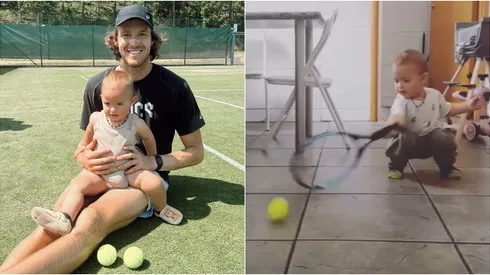 Nicolás Jarry está tranquilo pues a su hijo Juan le gusta el tenis.
