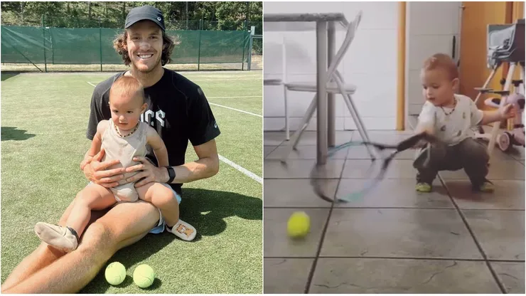 Nicolás Jarry está tranquilo pues a su hijo Juan le gusta el tenis.