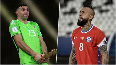 Emiliano Martínez y Arturo Vidal