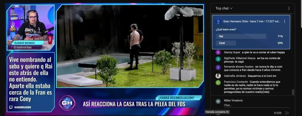 Captura Canal de YouTube de Gran Hermano Chile