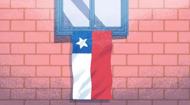 Bandera de forma vertical