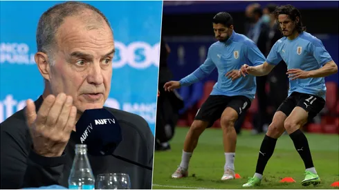 El rosarino vuelve "locos" a los periodistas uruguayos en conferencia de prensa.