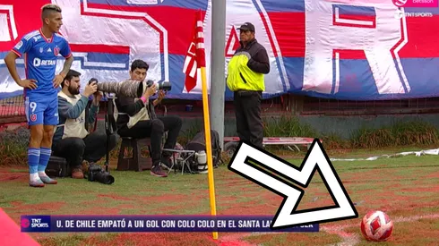 La pelota estaba fuera de la zona permitida en el córner de Fernández.