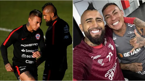 Vargas y Vidal, como en los tiempos de La Roja, ahora en Brasil.