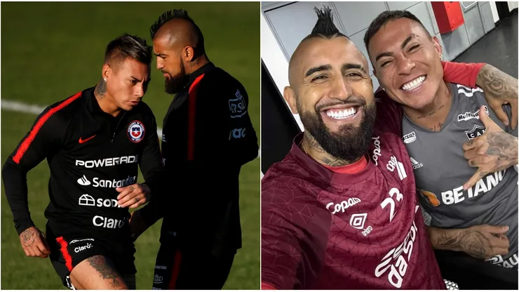 Vargas y Vidal, como en los tiempos de La Roja, ahora en Brasil.
