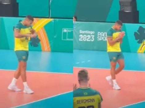 La cábala de un voleibolista brasileño que evoca a Naruto