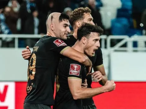 ¡Golazo chileno en Rusia! Ángelo mete ajustado zapatazo para Baltika