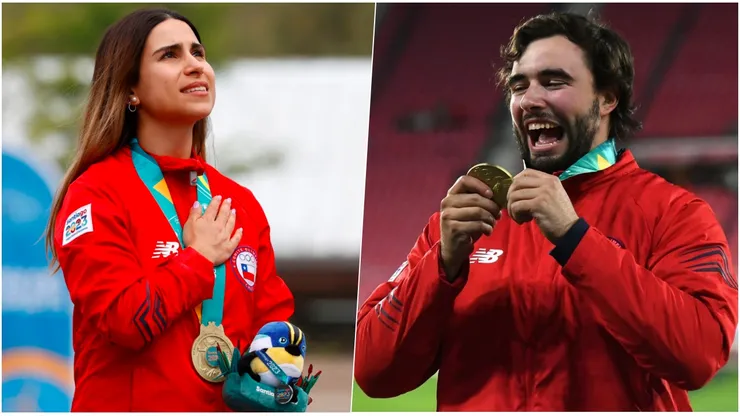 Francisca Crovetto y Lucas Nervi, medallistas de oro en Santiago 2023.