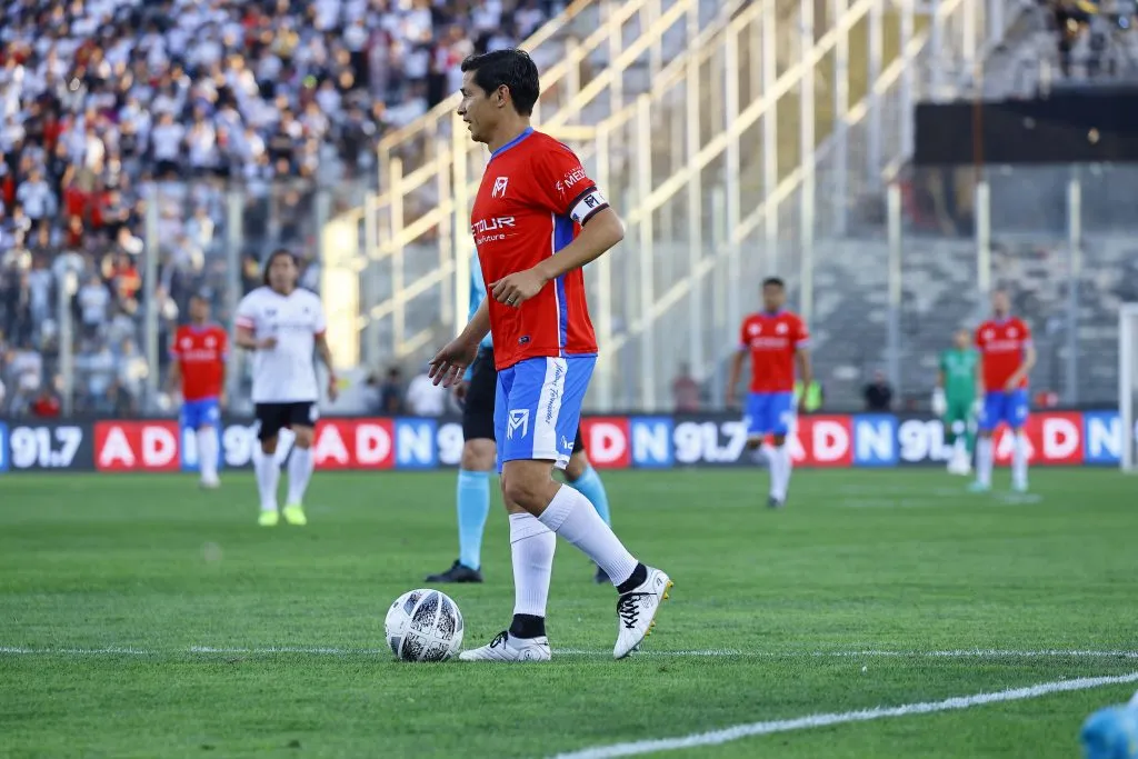 Una foto de la despedida de Matigol en el Monumental. (Marcelo Hernandez/Photosport).