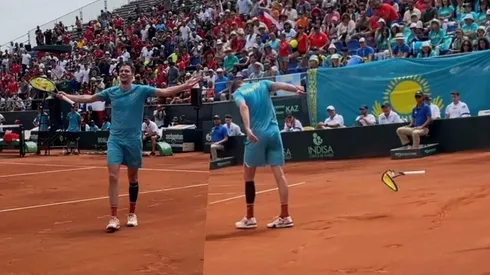 Alexander Bublik mostró toda su ira ante el público chileno.