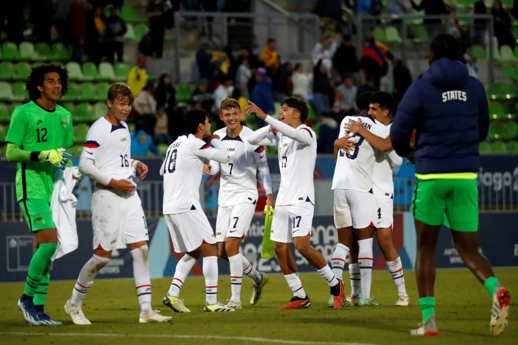 El equipo Sub 19 de Estados Unidos semifinalista de Santiago 2023 (Photosport)