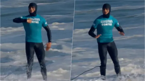 Rafael Cortéz se impuso en la semifinal con categoría y va por el oro celebrando como Cristiano.