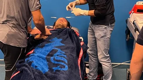 Grosso terminó con la cara ensangrentada